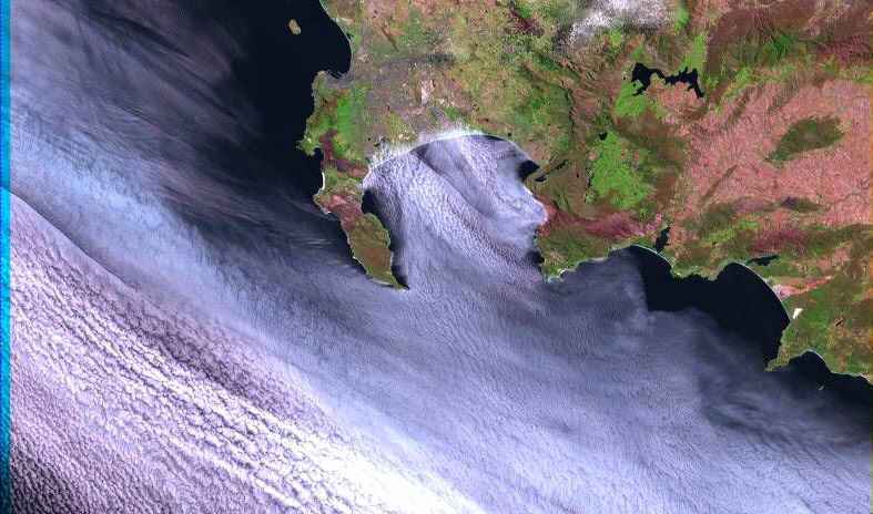 Cape of Good Hope and Cape Town, South Africa, January 21, 2000.